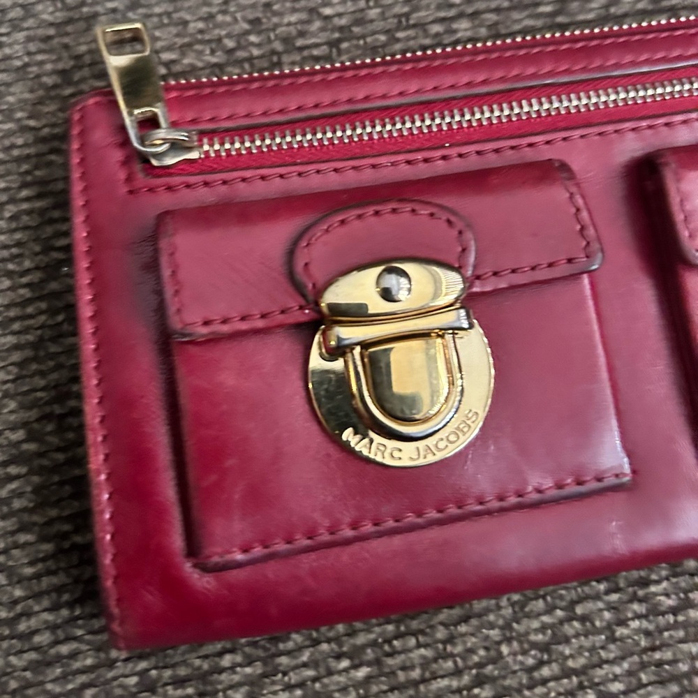 Vintage Marc Jacobs Burgandy Red Wallet!! - Picture 2 of 5